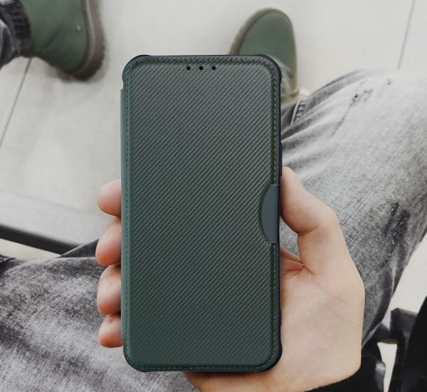 Flipové pouzdro RAZOR Book pro Xiaomi Redmi Note 11 / Note 11S, tmavě zelená