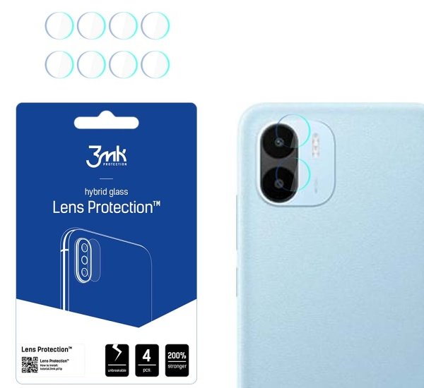 Hybridní sklo 3mk Lens ochrana kamery pro Xiaomi Redmi A1 (4ks)