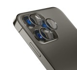 Tvrzené sklo 3mk Lens Pro ochrana kamery pro Apple iPhone 14 Pro / iPhone 14 Pro Max, graphite grey
