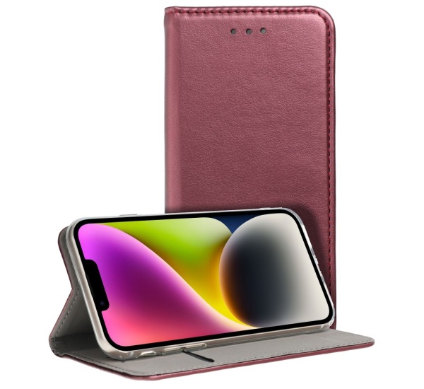 Levně Flipové pouzdro Smart Magneto pro Samsung Galaxy A23 5G, vínová
