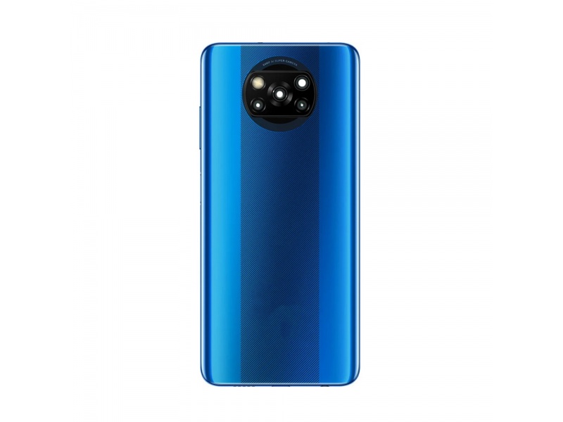 Levně Zadní kryt baterie s čočkami a rámečkem pro Xiaomi Poco X3, blue (OEM)