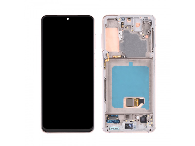 LCD + dotyk + rámeček pro Samsung Galaxy S21 5G, phantom grey (Service Pack) + DOPRAVA ZDARMA