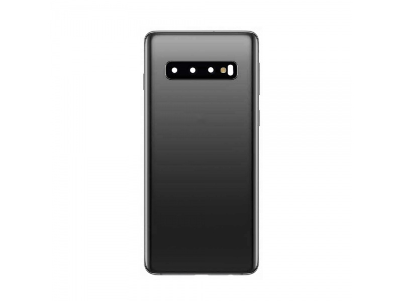 Levně Zadní kryt baterie s čočkami a rámečkem pro Samsung Galaxy S10+, black (OEM)