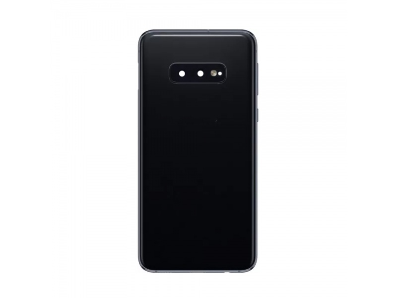 Levně Zadní kryt baterie s čočkami a rámečkem pro Samsung Galaxy S10e, black (OEM)