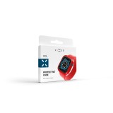 Ochranné pouzdro FIXED Pure+ s temperovaným sklem pro Apple Watch 45mm, červená