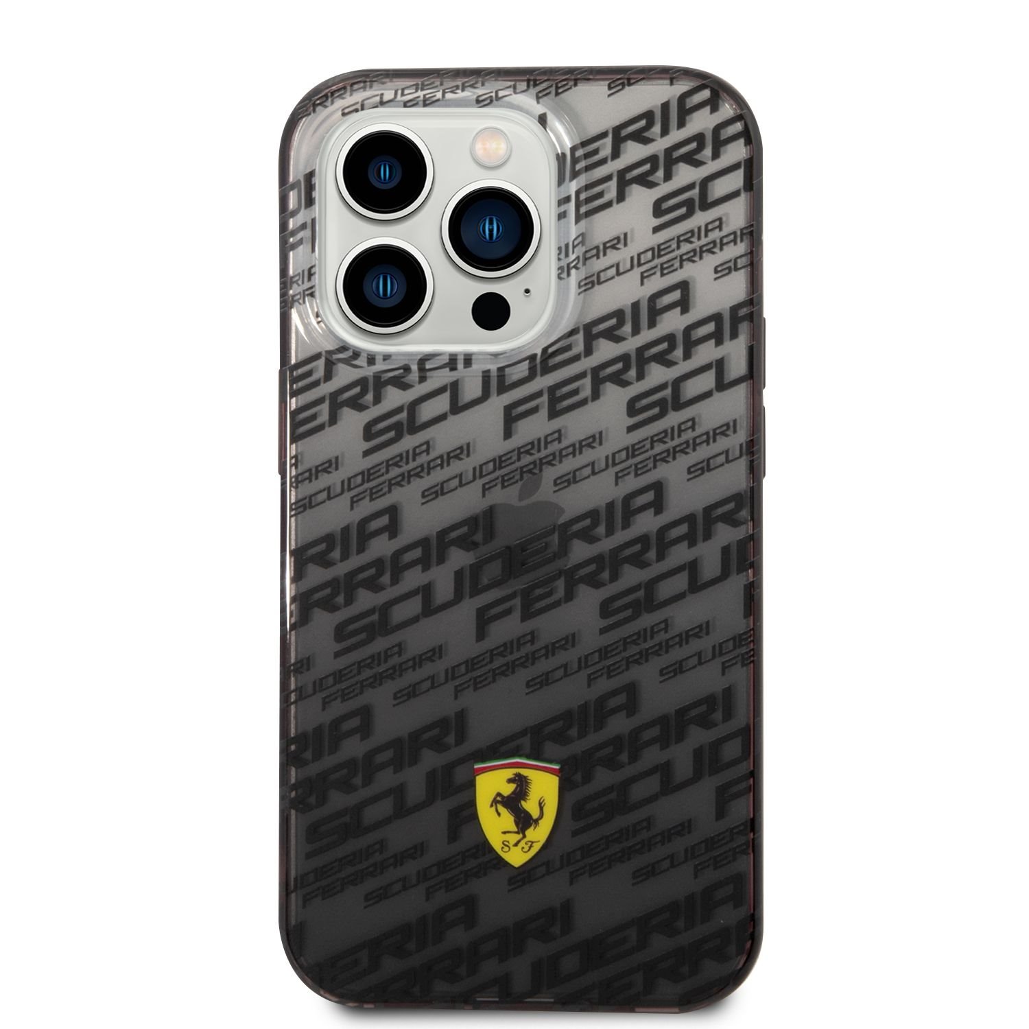 Zadní kryt Ferrari Gradient Allover pro Apple iPhone 14 Pro, černá