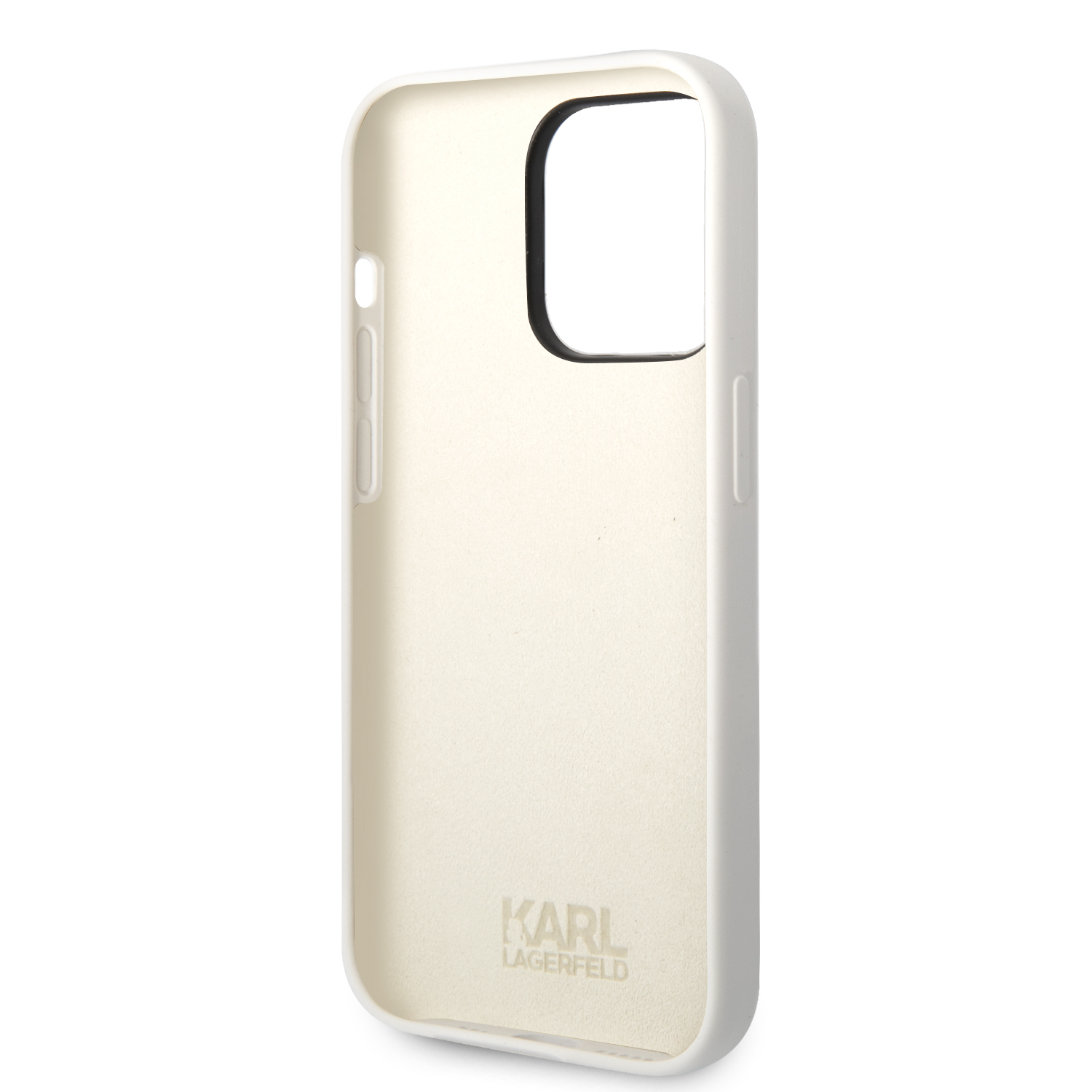 Silikonové pouzdro Karl Lagerfeld and Choupette Liquid Silicone pro Apple iPhone 14 Pro, bílá