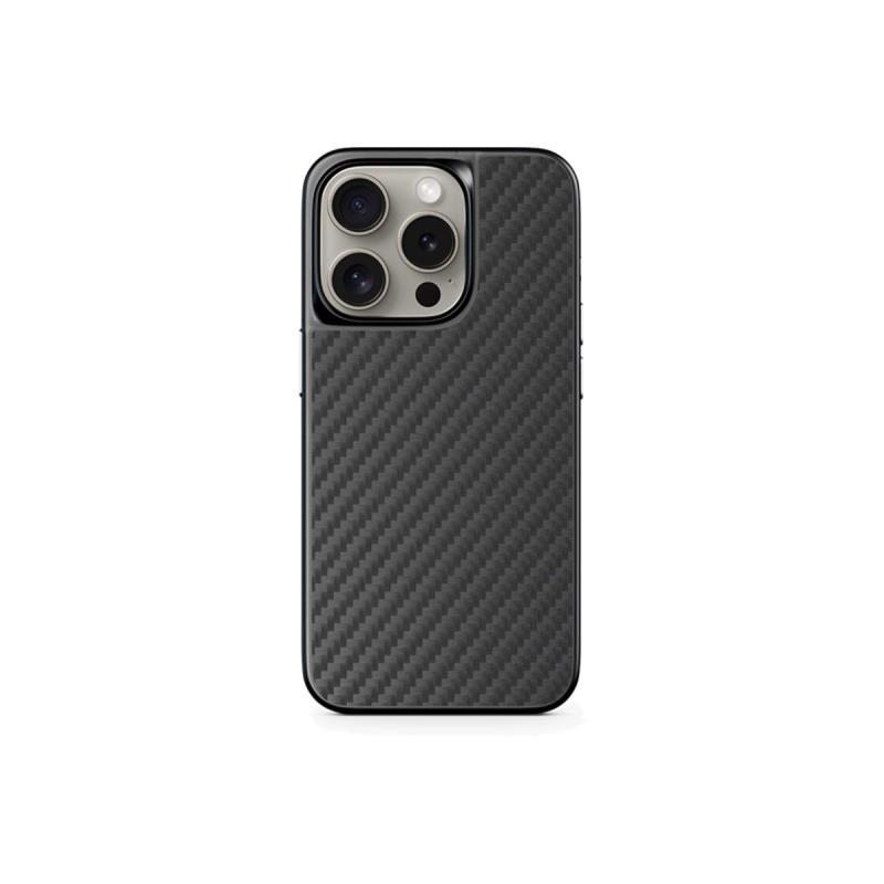Levně Ochranné pouzrdro Epico Hybrid Carbon Magnetic s MagSafe pro Apple iPhone 14 Plus, černá