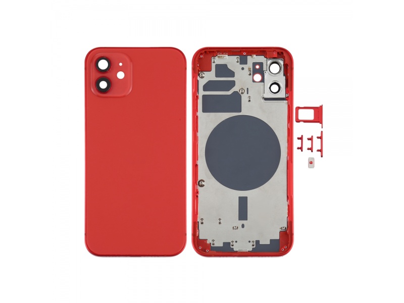 Zadní kryt baterie pro Apple iPhone 12 mini, red + DOPRAVA ZDARMA