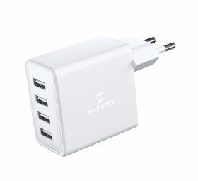 SWISSTEN SÍŤOVÝ ADAPTÉR 4x USB 4A 20W BÍLÝ