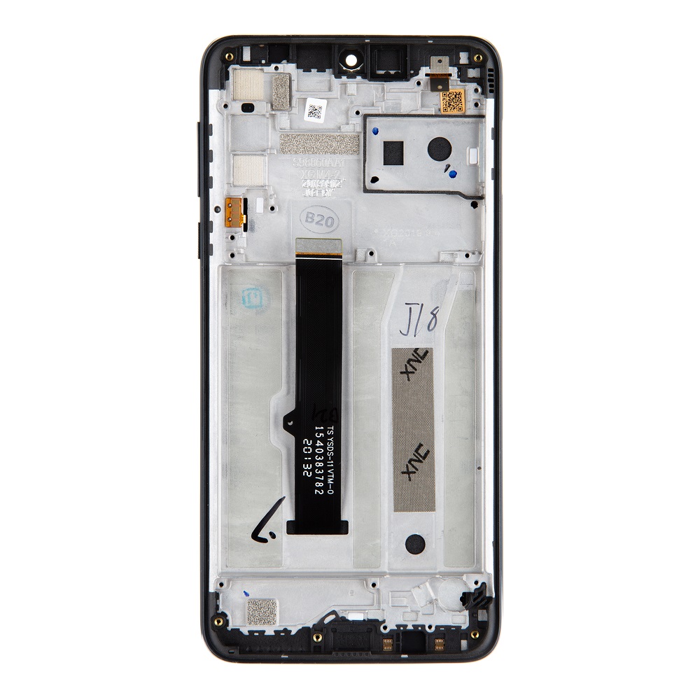 LCD + dotyk + přední kryt pro Motorola One Macro, black ( Service Pack )