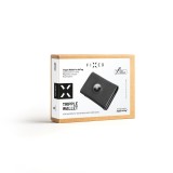 Kožená peněženka FIXED Tripple Wallet for AirTag z pravé hovězí kůže, černá