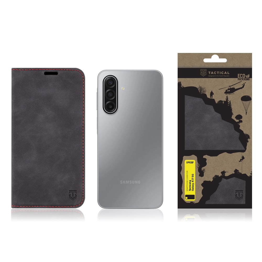 Flipové pouzdro Tactical Xproof pro Samsung Galaxy A14 4G, černá