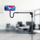 FIXED Relax - Univerzální držák na tablet/telefon pro upevnění na stůl s otočným a nastavitelným ramenem, černý