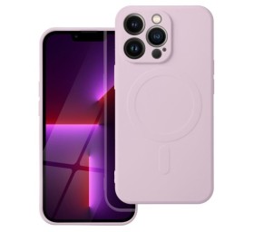 Zadní kryt Silicone Mag Cover compatible with MagSafe pro Apple iPhone 13, růžová