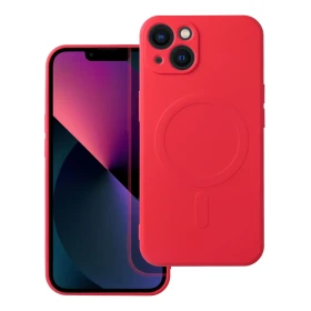 Zadní kryt Silicone Mag Cover compatible with MagSafe pro Apple iPhone 13, červená