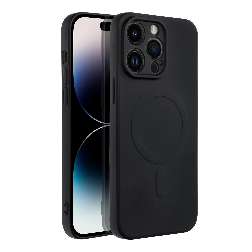 Ochranný silikonový kryt Mag Cover pro Apple iPhone 14, černá