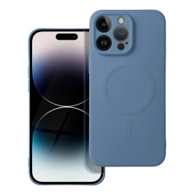 Zadní kryt Silicone Mag Cover compatible with MagSafe pro Apple iPhone 14, modrá