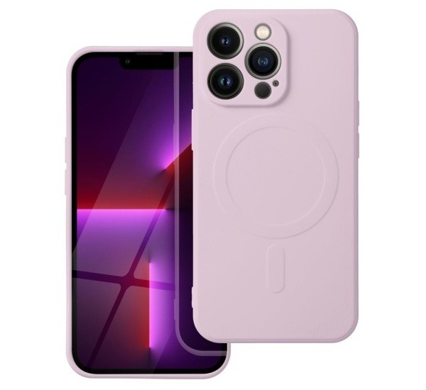 Zadní kryt Silicone Mag Cover compatible with MagSafe pro Apple iPhone 14, růžová