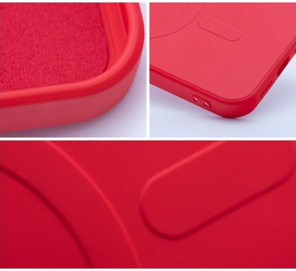 Ochranný silikonový kryt Mag Cover pro Apple iPhone 14, červená