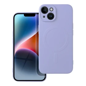 Zadní kryt Silicone Mag Cover compatible with MagSafe pro Apple iPhone 14, fialová