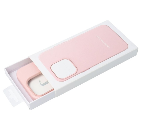 Ochranný kožený kryt Mag Cover pro Apple iPhone 14 Pro, světle růžová (obrázek 7)
