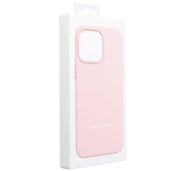 Ochranný kožený kryt Mag Cover pro Apple iPhone 14 Pro, světle růžová (obrázek 8)