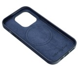 Ochranný kožený kryt Mag Cover pro Apple iPhone 14 Pro Max, indigově modrá