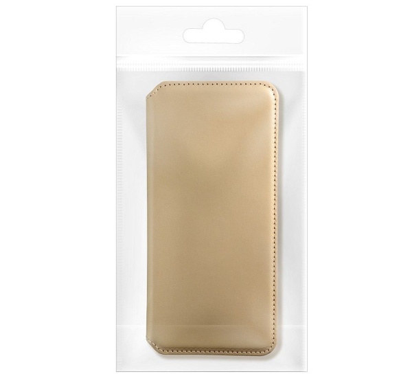 Flipové pouzdro Dual Pocket pro Samsung Galaxy S23, zlatá