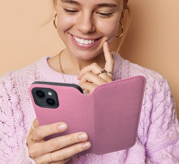 Flipové pouzdro Dual Pocket pro Xiaomi Redmi 9C, růžová
