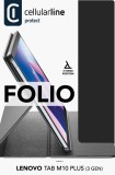 Flipové pouzdro se stojánkem Cellularline Folio pro Lenovo Tab M10 Plus (3 Gen), černá