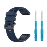 Silikonový řemínek FIXED Silicone Strap pro Garmin QuickFit 26mm, modrá