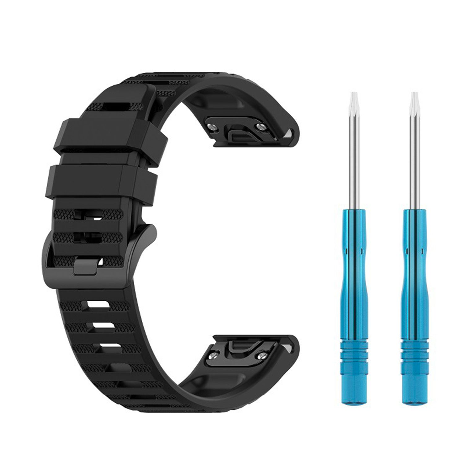 Silikonový řemínek FIXED Silicone Strap pro Garmin QuickFit 26mm, černá