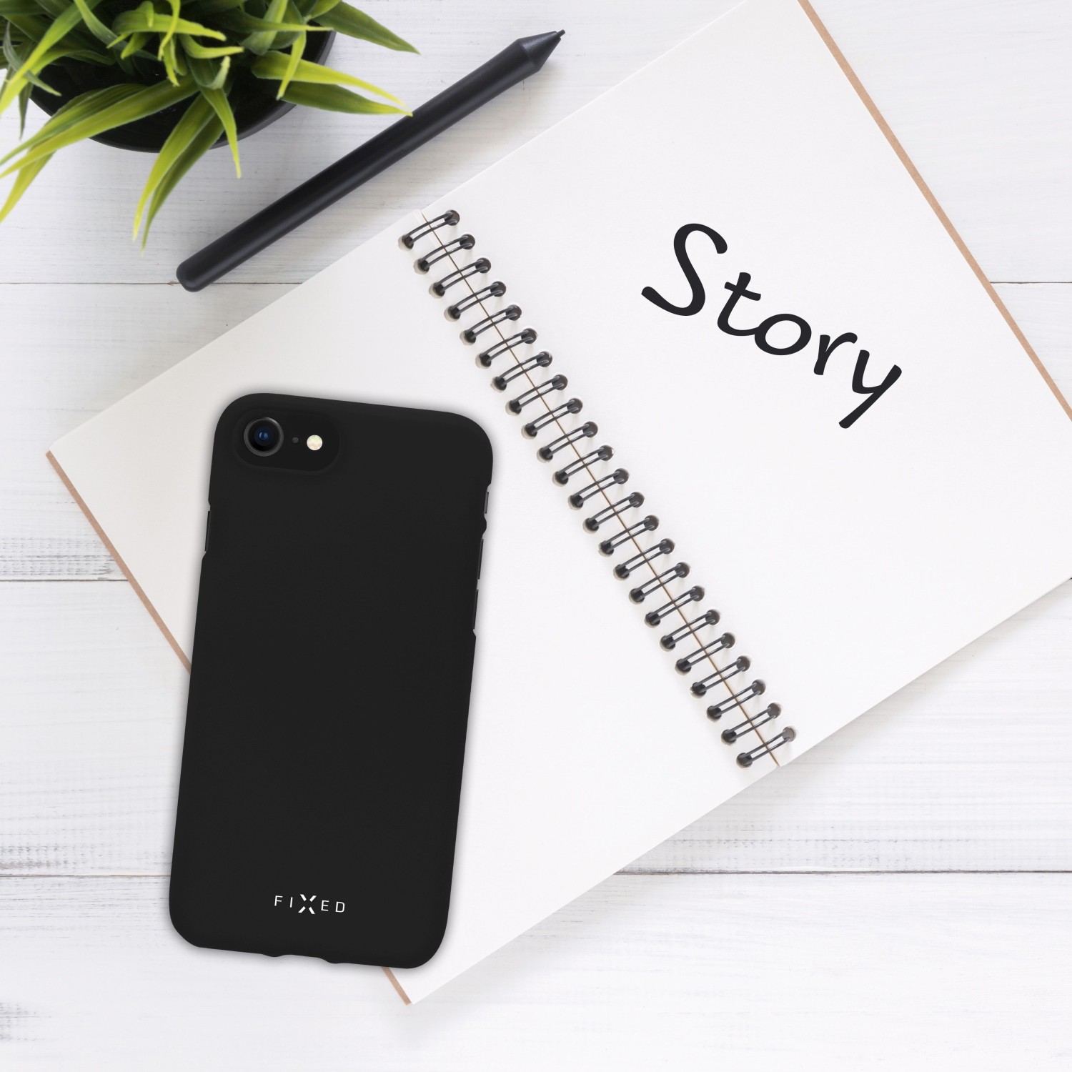 Zadní kryt Fixed Story pro Xiaomi Redmi Note 12 Pro+, černá