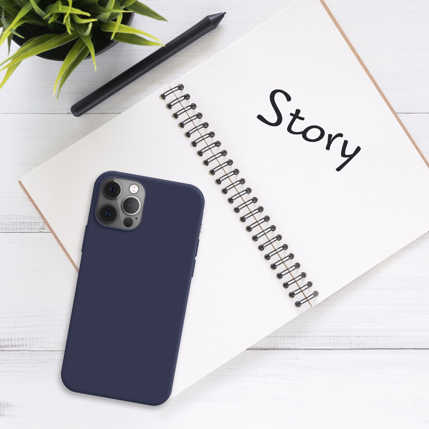 Zadní kryt Fixed Story pro Xiaomi Redmi Note 12 Pro, modrá