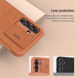 Flipové pouzdro Nillkin Qin Book PRO pro Samsung Galaxy A54 5G, hnědá