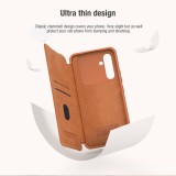Flipové pouzdro Nillkin Qin Book PRO pro Samsung Galaxy A54 5G, hnědá