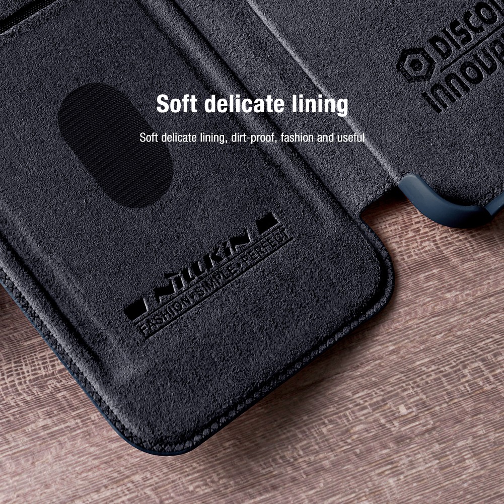 Flipové pouzdro Nillkin Qin Book PRO pro Samsung Galaxy A54 5G, hnědá