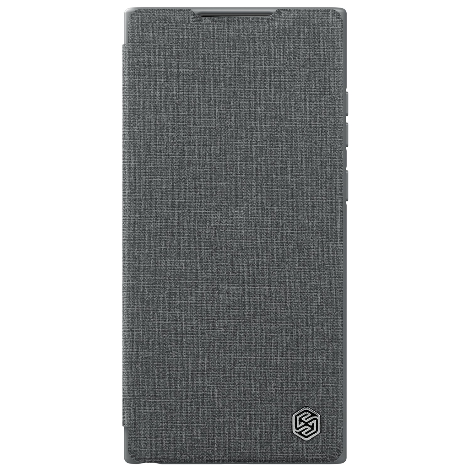 Levně Flipové pouzdro Nillkin Qin Book PRO Cloth pro Samsung Galaxy S23 Ultra, šedá