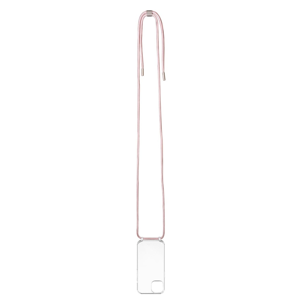 Pouzdro FIXED Pure Neck s růžovou šňůrkou na krk pro Apple iPhone 12/12 Pro