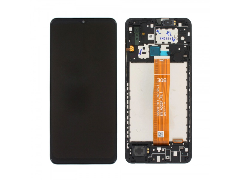 LCD + dotyk + rámeček pro Samsung Galaxy A02, black (Service Pack)
