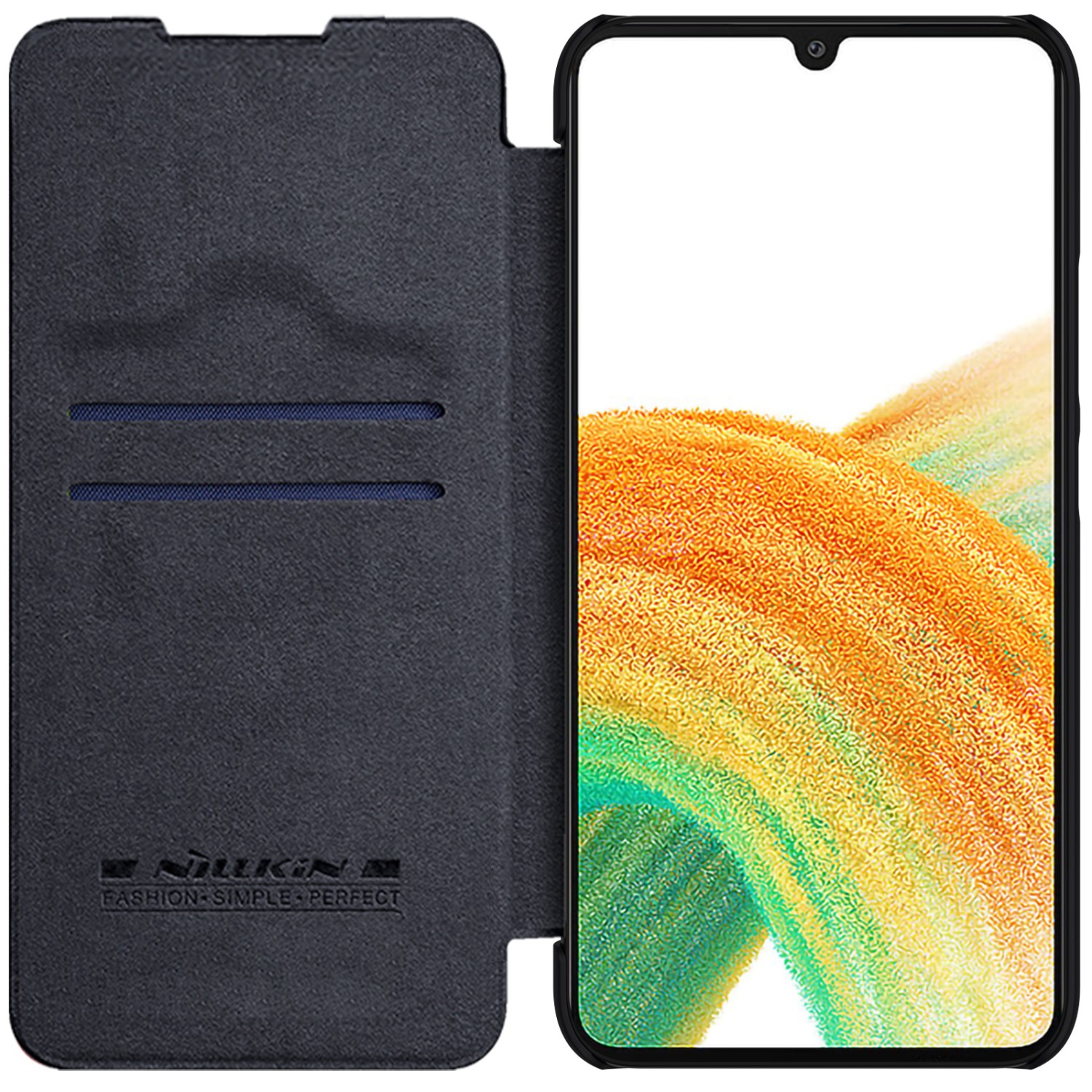 Flipové pouzdro Nillkin Qin Book pro Samsung Galaxy A34 5G, černá