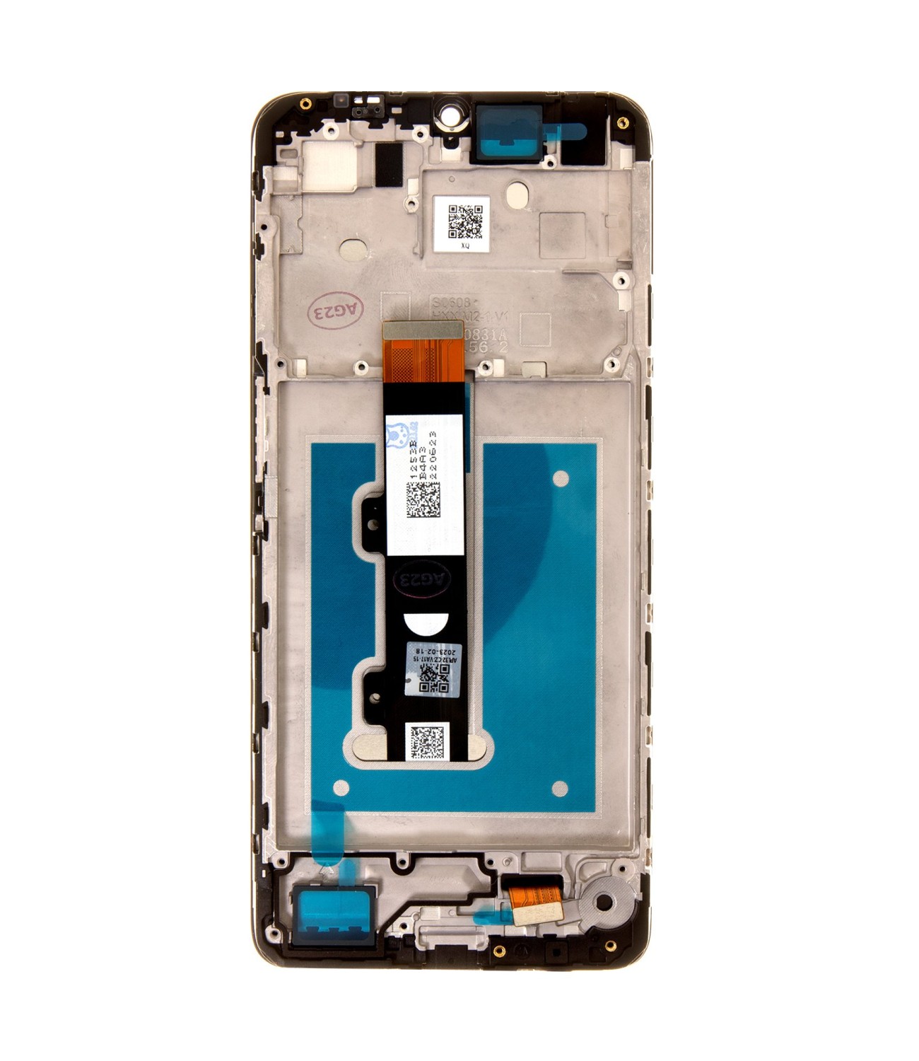 LCD + dotyk + přední kryt pro Motorola Moto E22, black