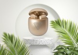 Guess True Wireless Triangle Logo Glossy Gold