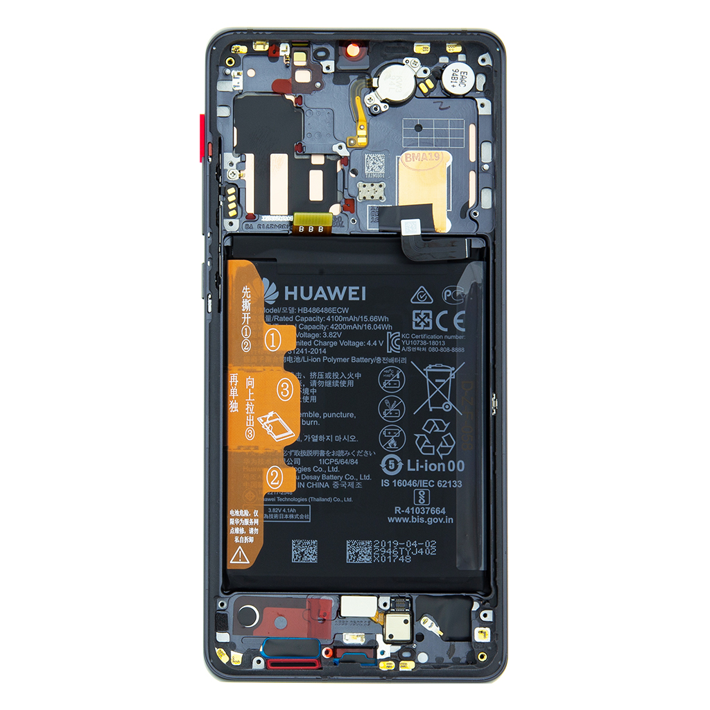 LCD + dotyk + přední kryt pro Huawei P30 Pro, mystic blue (Service Pack)