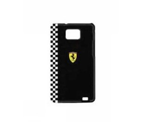 Zadní kryt Ferrari pro Samsung Galaxy S2, černá vzor šachovnice