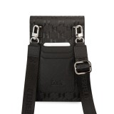 Karl Lagerfeld Saffiano Monogram Wallet Phone Bag Black