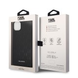Karl Lagerfeld Saffiano Monogram Zadní Kryt pro iPhone 14 Plus Black