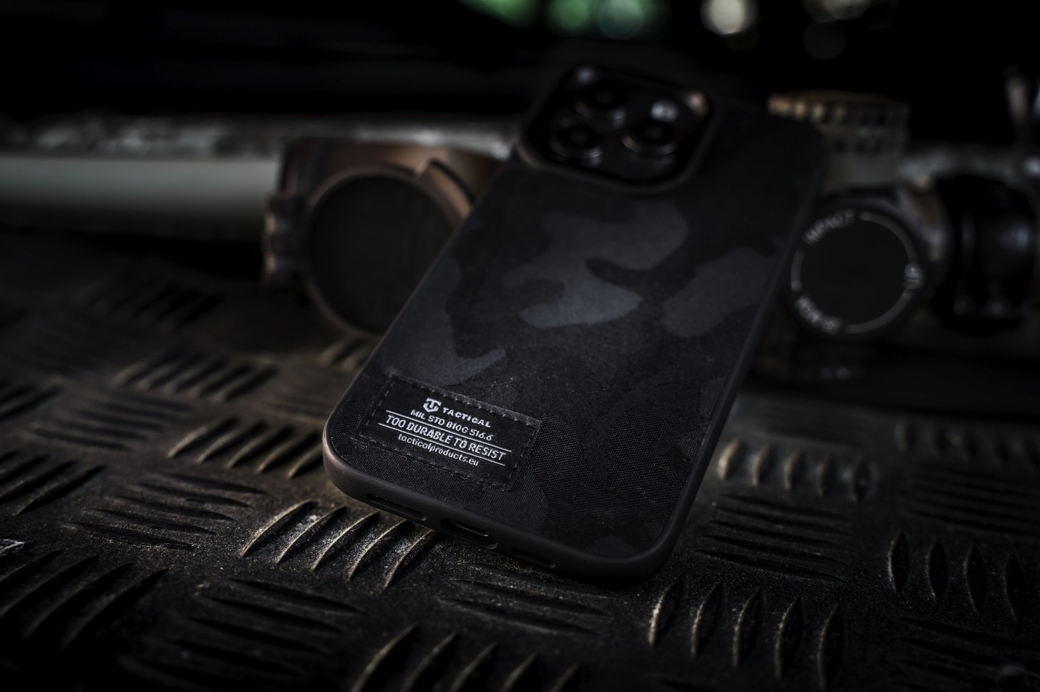 Tactical Camo Troop Kryt pro Apple iPhone 14 Pro Black