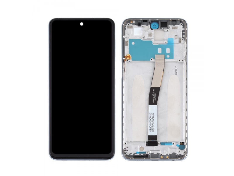 LCD + dotyk + rámeček pro Xiaomi Redmi Note 9S/10 Lite/9 Pro/9 Pro Max/Poco M2 Pro, white (Service Pack)
